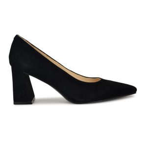 Monda Leather Block Heel Pumps