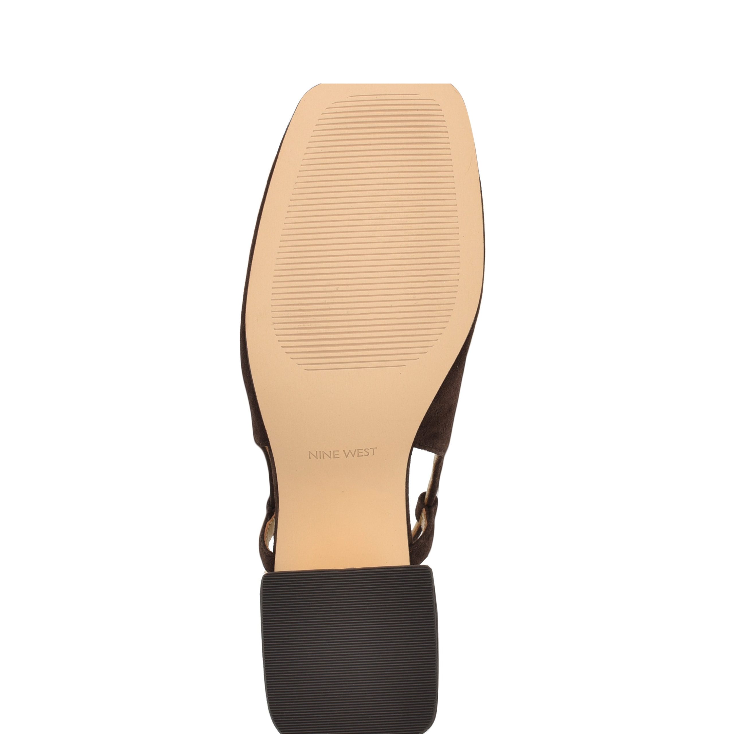 Cast Leather Block Heel Slingback Pumps - Image 5