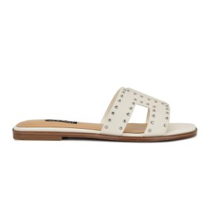 Giny Slip-On Flat Studded Sandals