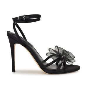 Minky Bow Heeled Sandals