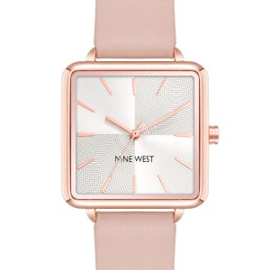 Square Case Smooth Strap Watch