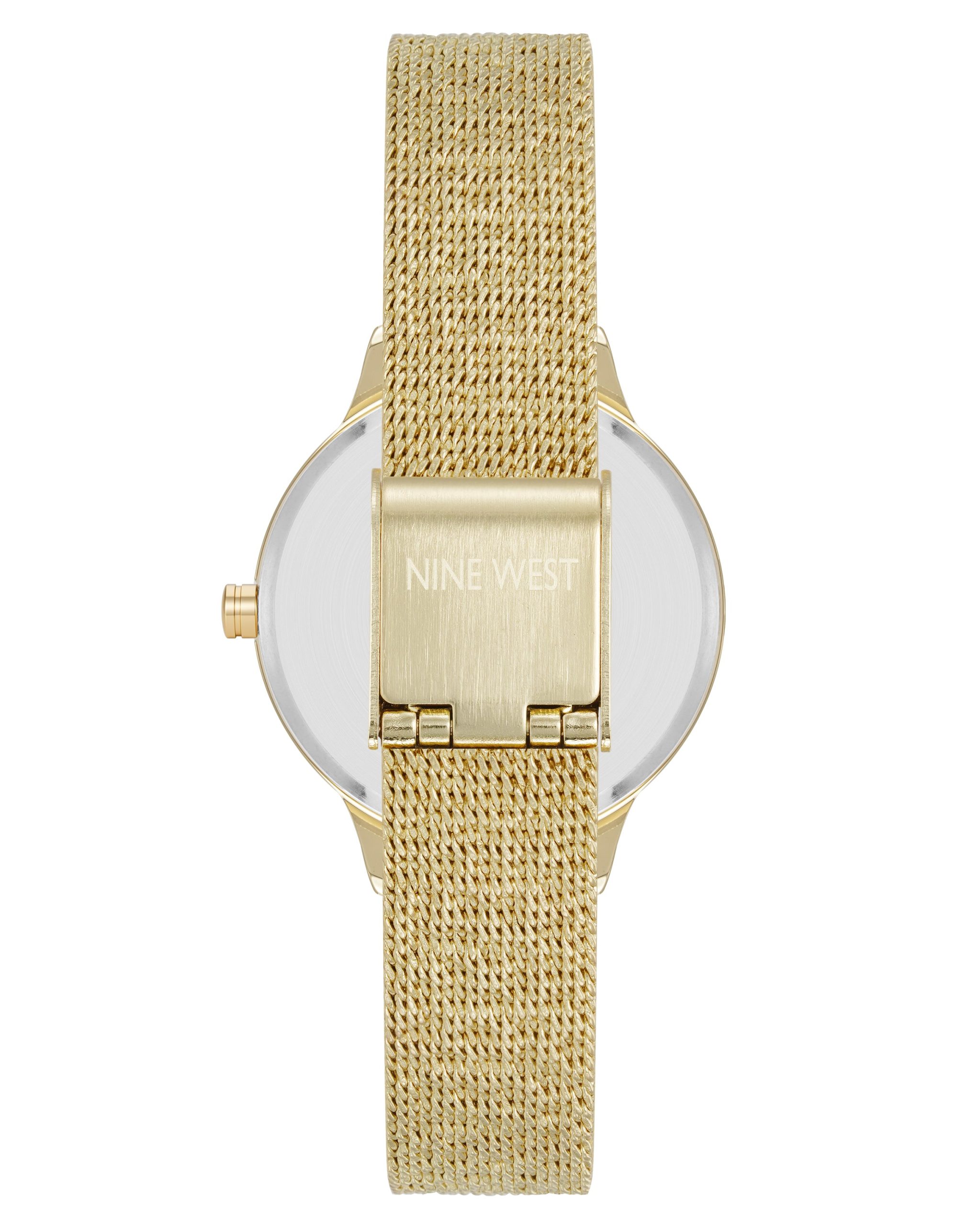 Crystal Accented Dial Mesh Watch - Image 2
