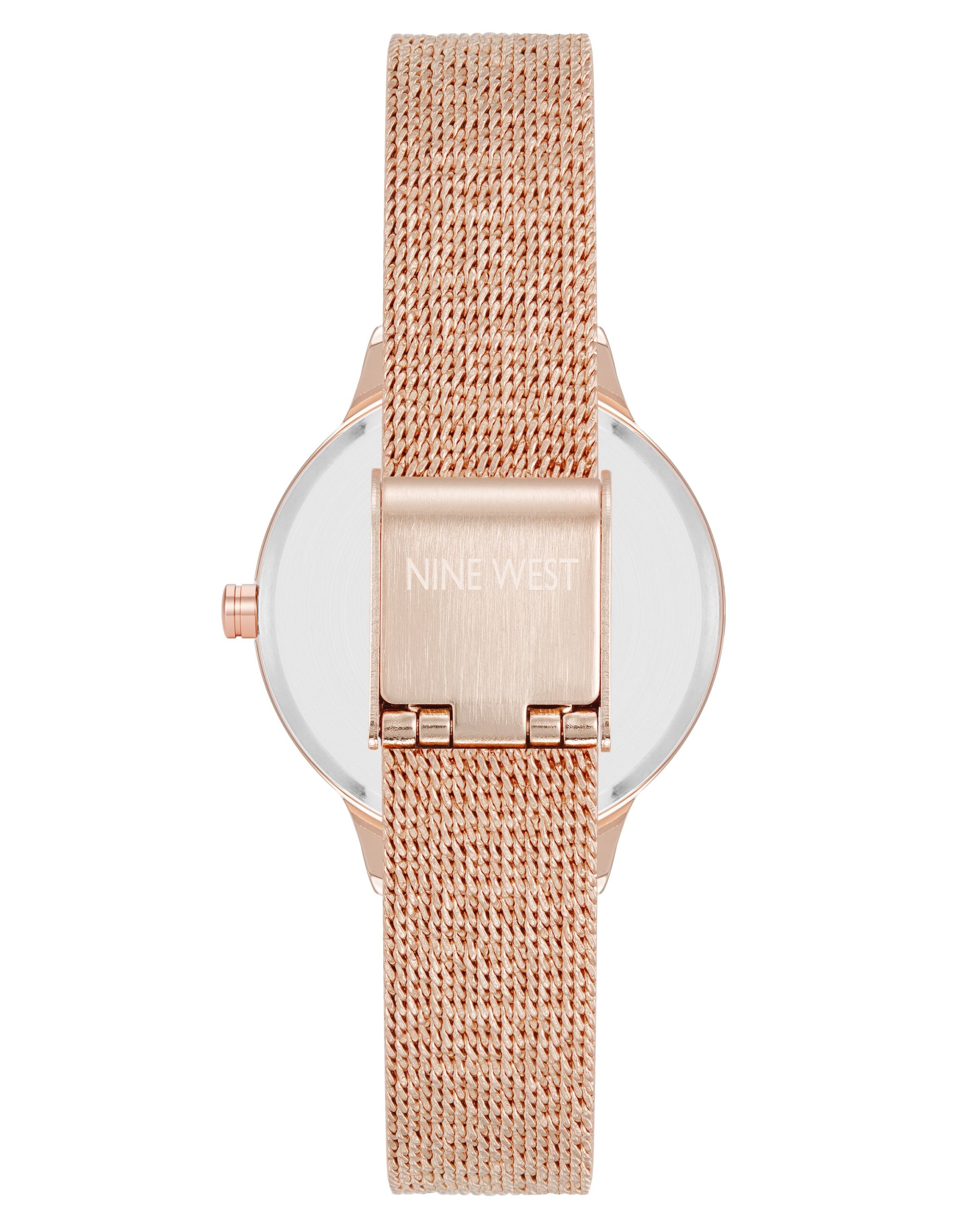 Crystal Accented Dial Mesh Watch - Image 2