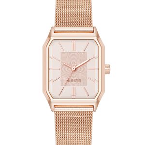 Octagonal Case Mesh Bracelet Watch