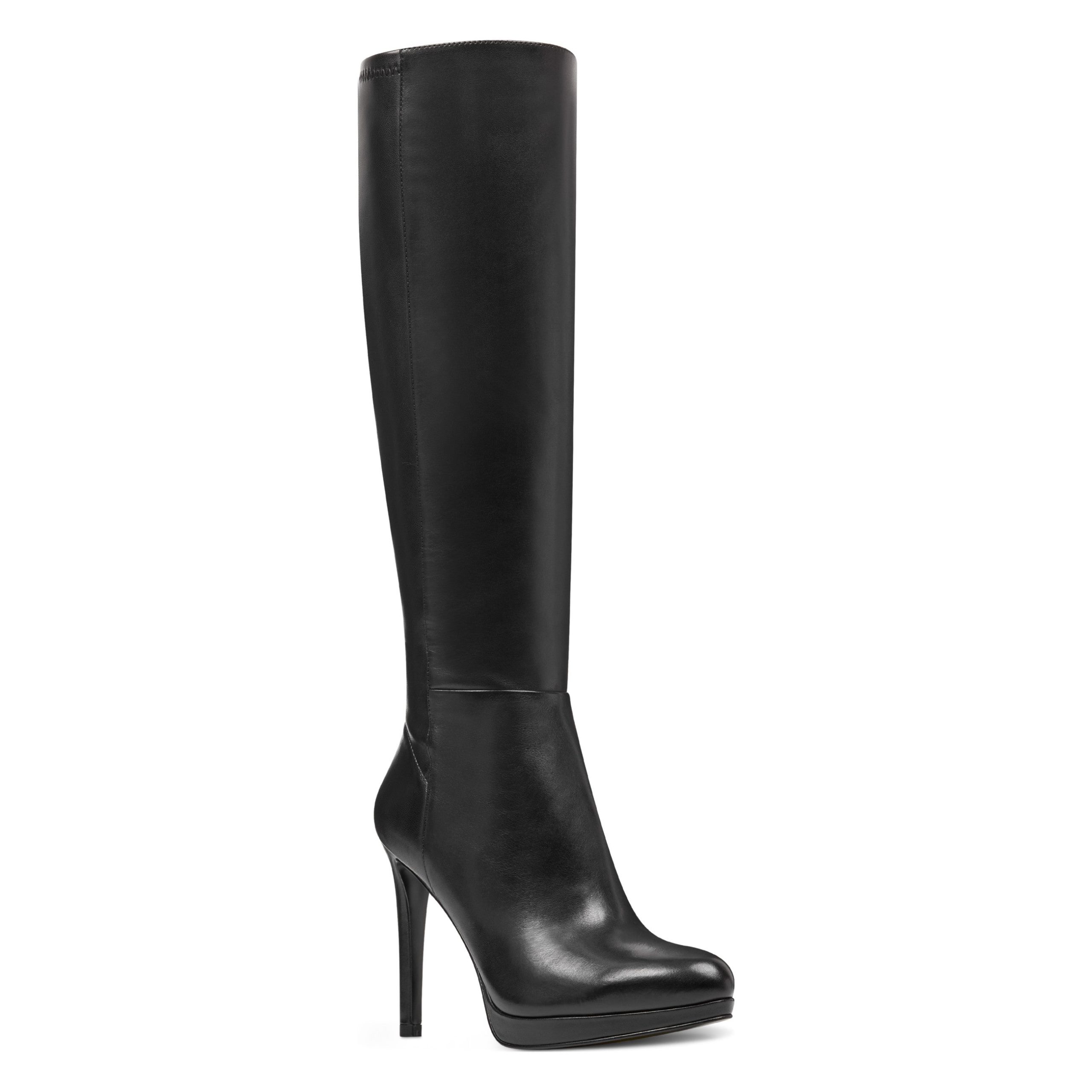 Quizme Wide Calf Platform Leather Boots - Image 2