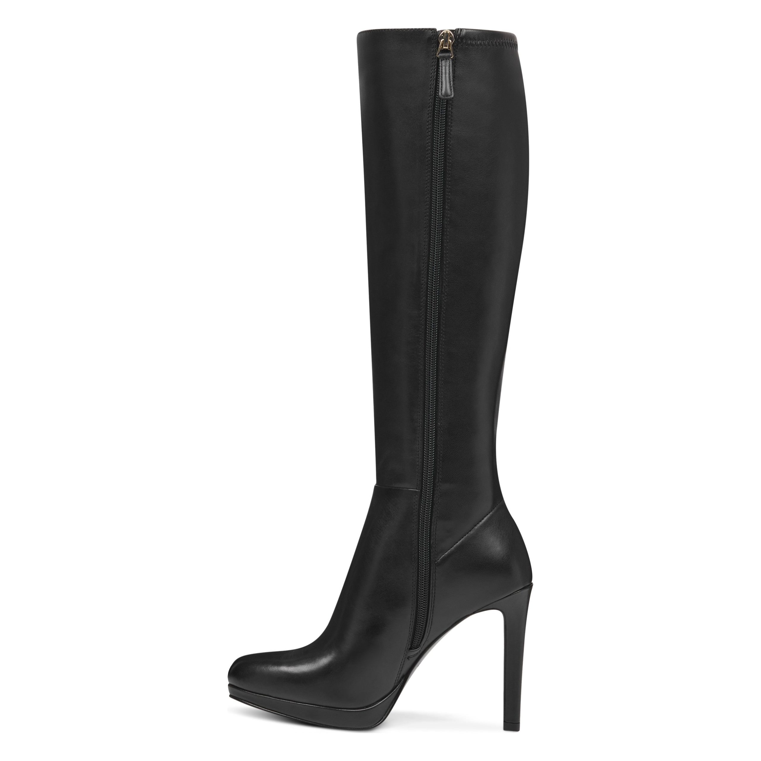 Quizme Wide Calf Platform Leather Boots - Image 4