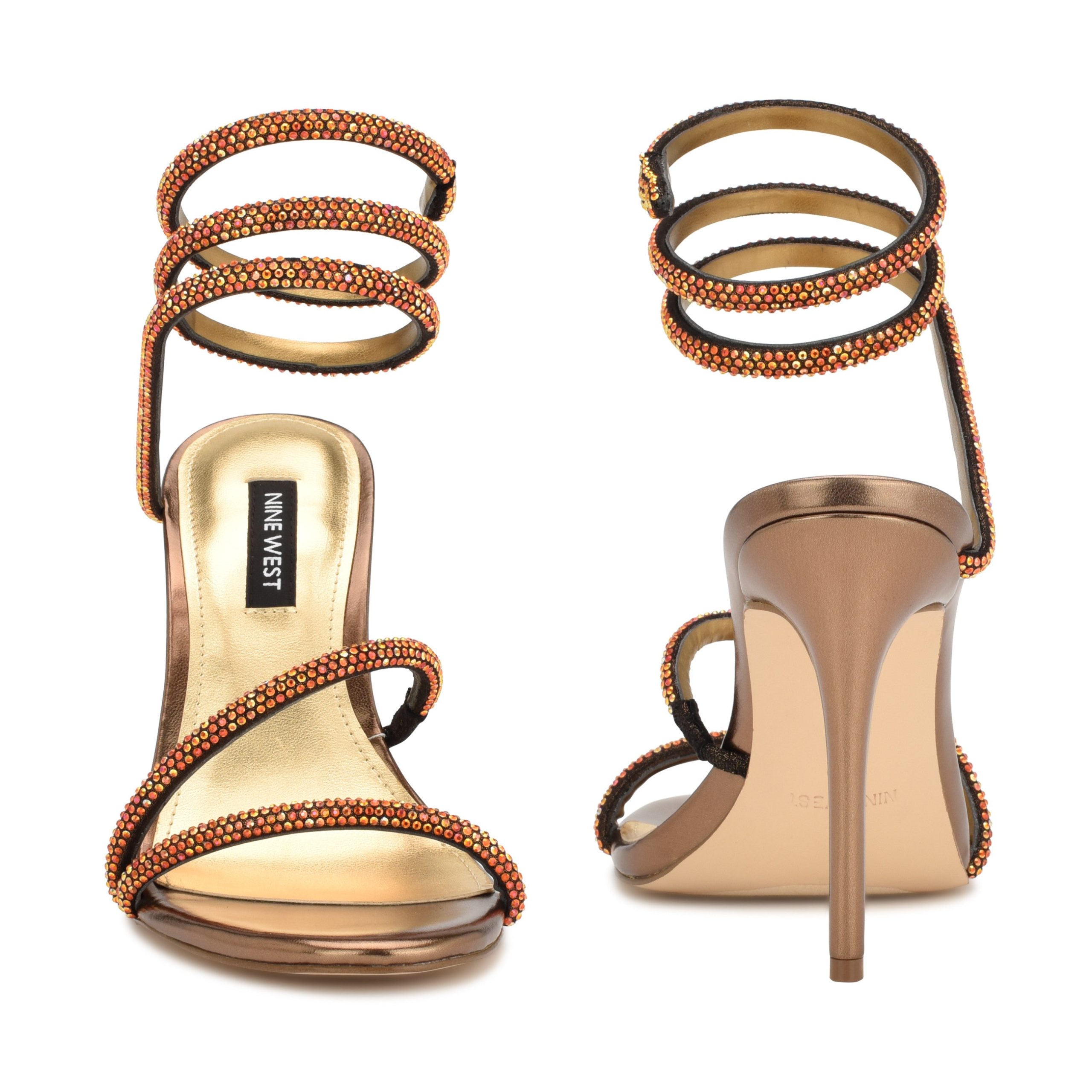 Maskil Ankle Wrap Heeled Sandals - Image 4
