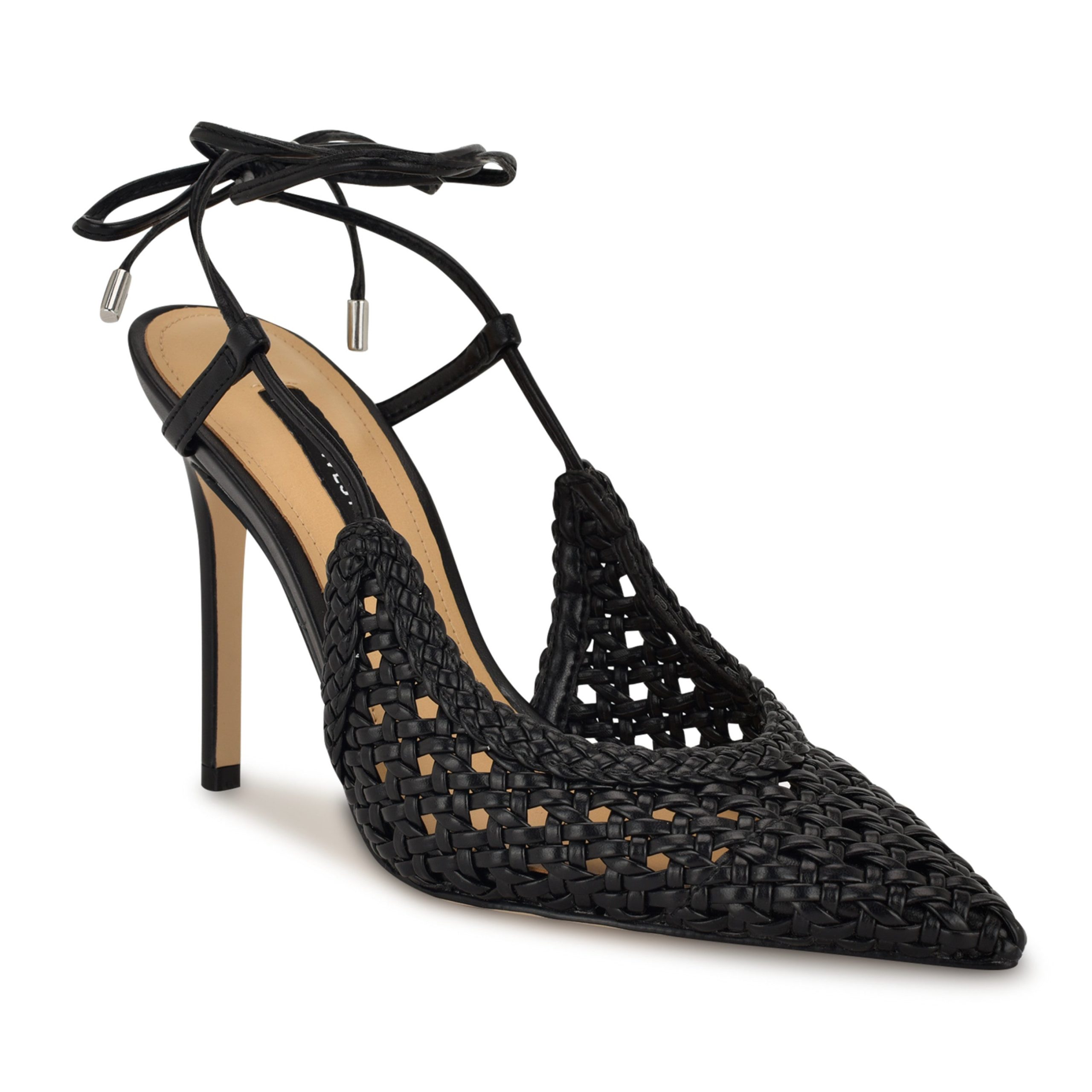 Fessla Woven Ankle Wrap Pumps - Image 2
