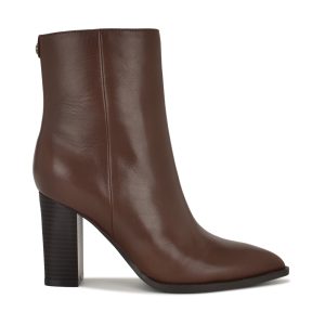 Tessay 9x9 Block Heel Leather Booties